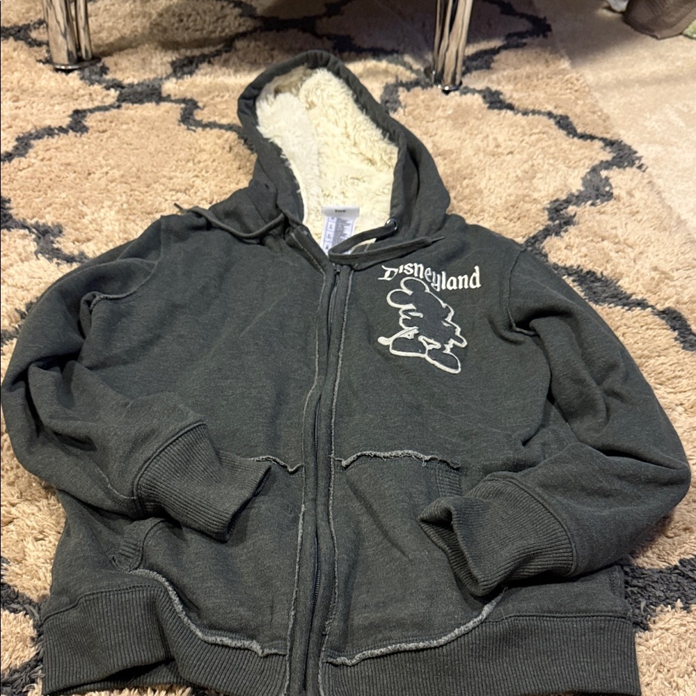 Disney Gray Hooded Jacket with White Accents